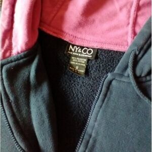 New York and Company Hooded Quarter Zip Sweatshirt Size S